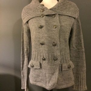 Romeo & Juliet Gray Knit Sweater w/Cowl Neckline